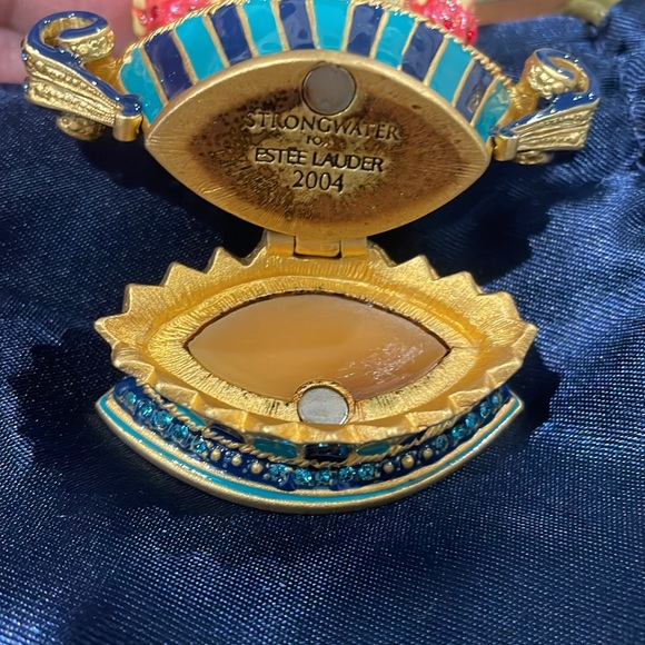 2004 ESTEE LAUDER JAY STRONGWATER TULIP QUARTET SOLID PERFUME COMPACT RARE - Picture 7 of 7